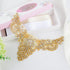 ShiDianYi Rhinestone Applique Gold Bridal Wedding Applique Crystal Pearl Diamante White Wedding Sash RA (AB Gold)...
