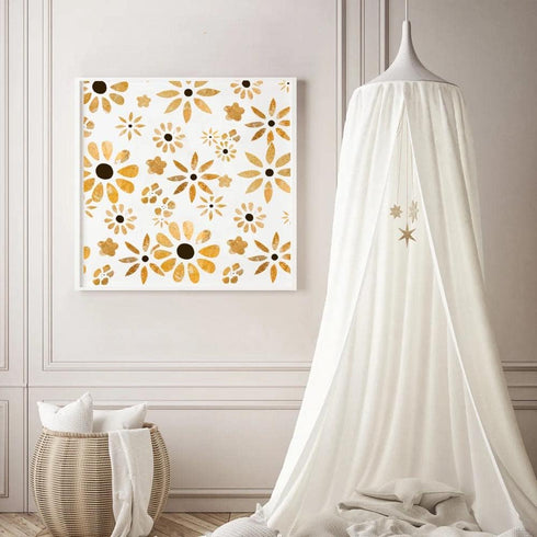 Large Boho Stencil for Painting on Wood, Canvas, Paper, Fabric, Walls and Furniture -Flowers Stencil - 10x10 Inches - Reusable DIY Art and Craft S...