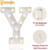Pooqla LED Marquee Letter Lights Sign, Light Up Alphabet Letter for Home Party Wedding Decoration Y...