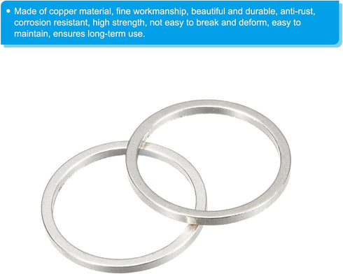 PATIKIL Beading Hoop Earrings, 60 Pcs Round Beading Findings Copper Hoop Earring for DIY Crafts Jewelry Making Earring Necklace Supplies(20mm, Sil...