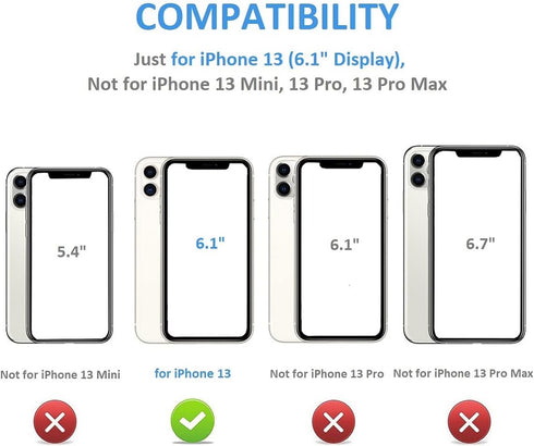 ONETOP Compatible with iPhone 13 Wallet Case with Card Holder, PU Leather Kickstand Card Slots Case, Double Magnetic Clasp Durable Shockproof Cove...