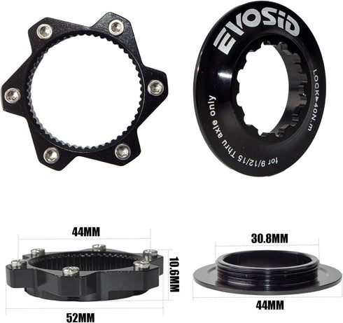 centerlock to 6 bolt adapter, Bicycle Center Lock Adapter Disc Brake, Center Lock Disc Brake Rotor Adapter Hub Spacer, Bicycle Accessories for Mou...