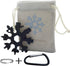 18-in-1 Snowflake Multi-Tool Screwdriver, Stainless Steel 18-1 Multitool Snow Tool (Black)...