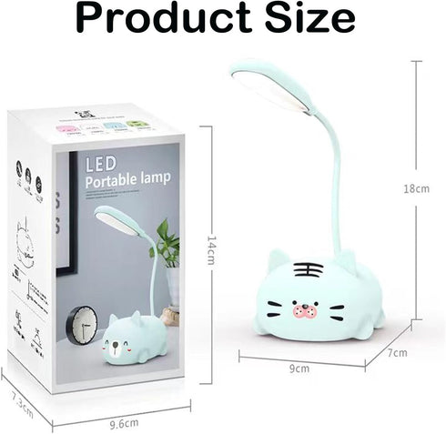 Kids Lamp, Cute LED Desk Lamp for Kids, Mini Animal Night Light, USB Rechargeable Flexible Cartoon Lamp Eye-Care Lighting for Bedroom (Tiger G, Pi...