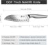 DDF iohEF Kitchen Knife, Chef's Knife In Japanese Stainless Steel Professional Santoku Cooking Knife, 7 Inch Non-slip Ultra Sharp Knife with Ergon...