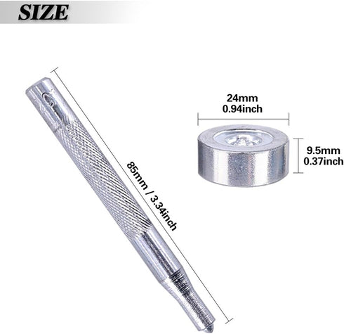 Glarks 120-Pieces Stainless Steel Marine Grade Canvas and Upholstery Boat Cover Snap Button Fastener Kit with 2Pcs Setting Tool (40 Sets)- Silver...