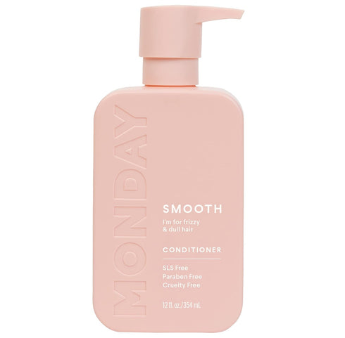 MONDAY HAIRCARE Smooth Conditioner 12oz for Frizzy, Coarse, and Curly Hair, Made from Coconut Oil, Shea Butter, & Vitamin E, 100% Recyclable Bottl...