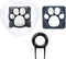 MAYL 2 Pack Keyboard Keycaps Metal and Rubber Keycaps Grey Keycaps Cute Cat Paw Keycap Kawaii Keycaps Custom Keycaps with Keycap Puller (Grey Base...
