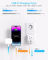 2 Pack European Travel Plug Adapter, One Beat International Power Plug Adapter with 3 Outlets 1 USBA 2 USB C, Type C Plug Adapter Travel Essential...