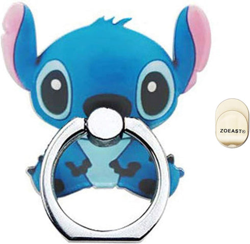 ZOSTLAND Cute Blue Nani Alien ET Phone Ring Grip Universal 360° Adjustable Holder Car Desk Hook Stand Stent Mount Kickstand Compatible with iPhone...
