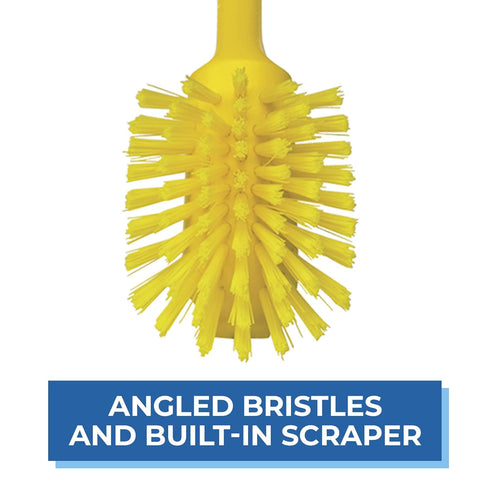 Vikan, Yellow Brush,Dish,Scraping Edge,Med,11",PP/PBT, 4237...