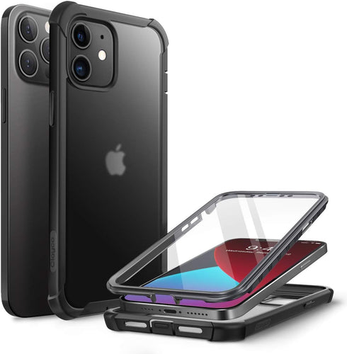 Clayco Forza Series Case for iPhone 12/12 Pro 6.1 inch (2020 Release), Built-in Screen Protector, Dual Layer Rugged Cover with Full-Body Soft TPU ...