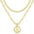 RLMOON Gold Layered Initial Necklace Set for Women Letter Pendant Necklace 18K Gold Plated Trendy Herringbone Snake Choker Figaro Chain Necklace J...