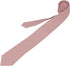 Mens Solid Linen Tie Set : Slim Necktie with Matching Pocket Square (Dusty Rose)...