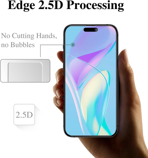 Pokolan [3-Pack Privacy Screen Protector for iPhone 15, 9H Hardness, Anti Spy Tempered Glass film, Anti-Scratch, Bubble Free, Case Friendly...