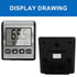 2 PCS Fridge Refrigerator Thermometer Freezer Digital Thermometer Temperature Big LCD Stainless Panel Room Temperature Monitor with Max/Min Temper...