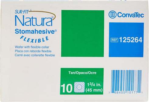 ConvaTec Sur-Fit Natura Stomahesive Wafer, 125264, 1-3/4" Flange 10/Box...