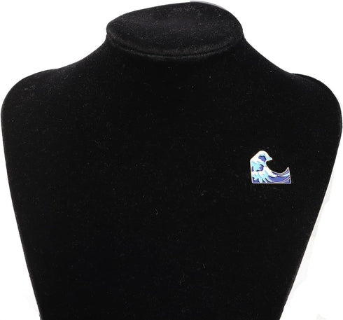 Ocean Waves Enamel Pins Ocean Wave Sunny Beach Surfing Gifts for Women Water Sport Gift for Windsurfer...