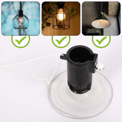 Light Bulb Changer for High Ceilings, with Rope & Anti-Dust Cloth Suction Cup Light Bulb Remover Light Bulb Changing Tool Compatible with DocaPole...