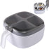 Seasoning Box with Lid and Spoon, 4 Compartment Spice Pots with Handle for Household kitchen for Salt Sugar Pepper Powder, Leakproof, Easy to Clea...