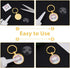 DICOSMETIC 20 Sets Blank Cabochon with Keychain Set Golden Alloy Pendant Cabochon Settings and Glass Cabochons DIY Blank Dome Keychain Making Kit ...