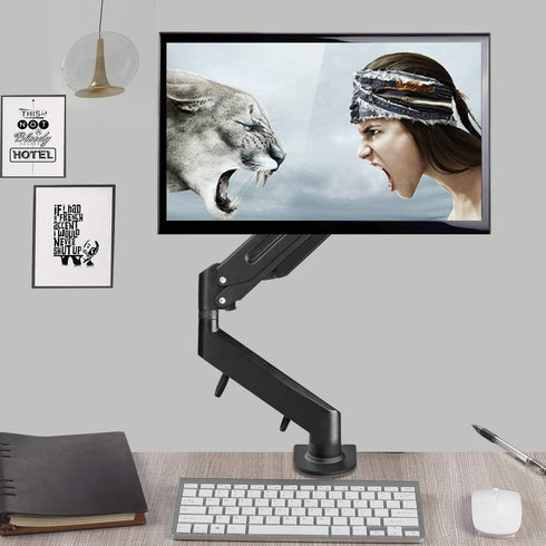 Suptek Monitor Mount Gas Spring Monitor Arm Desk Mount Monitor Stand Fully Adjustable Fits 17 20 22 23 24 26 27 inch Monitors Weight Capacity up t...