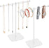 Jewelry Stand Necklace Stand 2 Tower, Clear Necklace Holder Jewelry Holder, Acrylic Jewelry Organizer, Bracelet Hanging Organizer, Display Stand f...