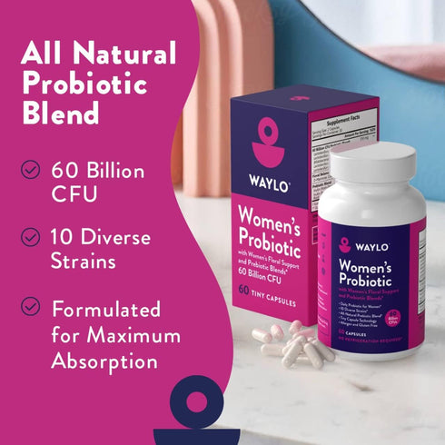 Probiotics for Women | Easy to Swallow Tiny Capsule | with Prebiotics, 60 Billion CFUs Vaginal Probiotics with Cranberry & D-Mannose for Urinary T...