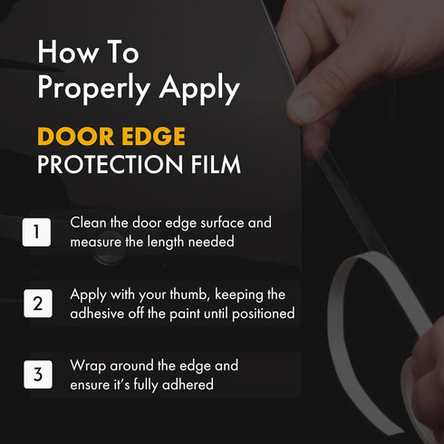 XPEL Door Edge Guard Protection Film Roll, 3/8" x 12' - Car or Truck Doors, Protective Barrier Against Minor Scratches, Paint Chips, Door Edge Imp...