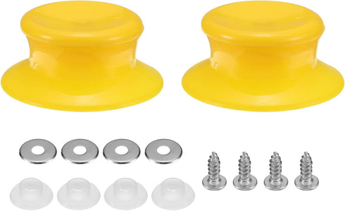 uxcell 2pcs Pot Pan Lids Replacement Knob, Plastic Pan Cover Holding Handles Fits Skillets and Kitchen Cookware Covers, Yellow...