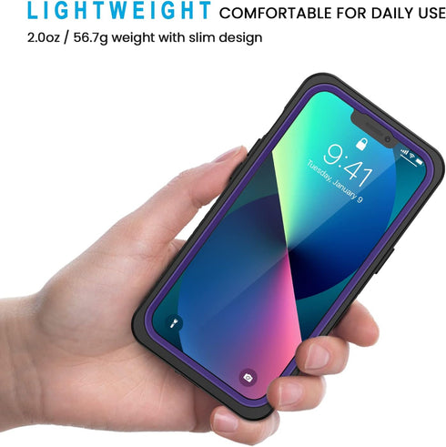 Lanhiem for iPhone 13 Case, IP68 Waterproof Dustproof Shockproof Cases with Built-in Screen Protector, Full Body Sealed Protective Front and Back ...