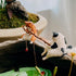 Cat Fishing Figurine Mini Cute Cat Statue Decor Mini Cat Fishing Fish Tank Ornaments Aquarium Miniature Figurines Animal Statues Ornaments for Hom...
