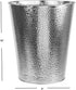 Home Basics Hammered Stainless Steel Bathroom Garbage Wastebasket bin 6 Liter, Chrome Finish...