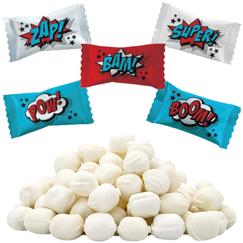 Fruidles Superhero Buttermints Candies, After Dinner Mints, Fat-Free, Kosher Certified, Individually Wrapped (55 Pieces)...