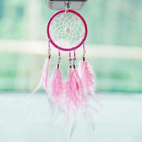 Dream Catchers for Cars Rear View Mirror,Butterfly Car Air Vent Freshener,Engine Start Stop Decoration Ring,Cup Holder Insert Coaster,Crystal Diam...