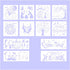 NGLAT 12 Pcs Halloween Stencils Template Large Halloween Pumpkins Painting Stencils Reusable Witch Skeleton Template for DIY Cards Crafts Drawing ...