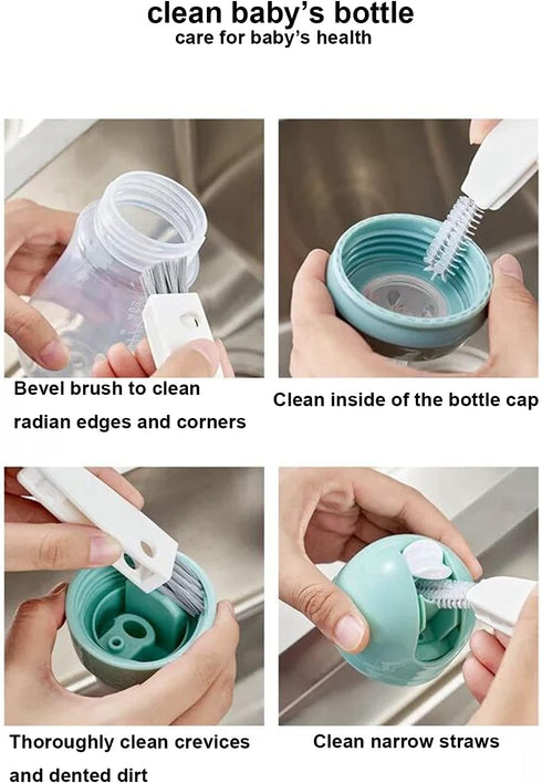 Tiny Cleaning Brush-Mini Multi-Functional Crevice Cleaning Brush, Water Bottle Cleaning Tools for Bottle Cup,Nursing Bottle Cup-1Pack…...