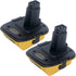 2-Packs DCA1820 18V to 20V Battery Adapter Replace for Dewalt 20V MAX Lithium Battery DCB200 DCB203 DCB204 DCB205 DCB206 for Dewalt 18Volts Tools ...