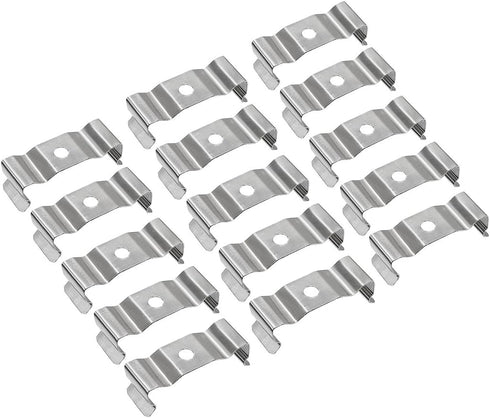 uxcell T8 Clips Bracket Hanger for Integrated Tube Light Fixture, Nickel-plated Manganese Steel, Pack of 15...