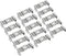 uxcell T8 Clips Bracket Hanger for Integrated Tube Light Fixture, Nickel-plated Manganese Steel, Pack of 15...