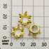 iloveDIYbeads 60pcs Mixed Antique Silver Bronze Gold 3D King Crown Loose Spacer Bead,Craft Supplies Crown Charms for Jewelry Making Accessory Find...