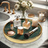 Makeup Perfume Organizer Round Bathroom Vanity Tray Decorative Dresser Tray Countertop Organizer Tray for Cosmetics,Green...