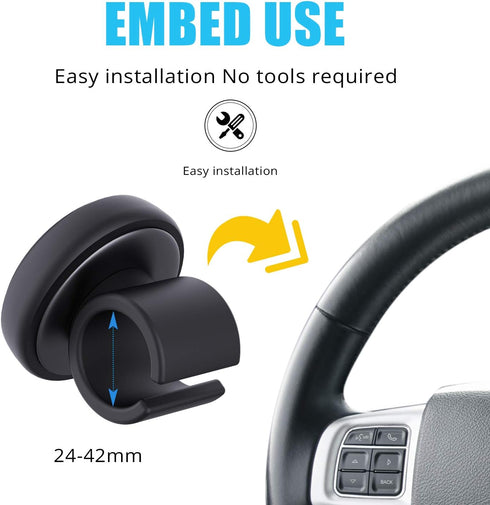 Steering Wheel Knob, Suicide Knob for Steering Wheel, Premium Silicone Finish Steering Wheel Spinner, Simple & Easy Installation No Tools Required...