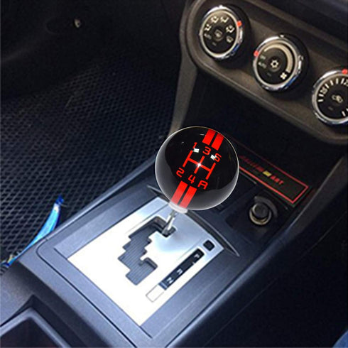 5 Speed Red line Shift Knob Black Car Gear Stick Shift Shifter Knob Automatic Manual Shifter Knob Suitable for Most Transmission Vehicles...