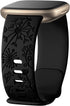 Flower Engraved Bands Compatible with Fitbit Sense Bands/Fitbit Versa 4/Fitbit Versa 3/Sense 2 1 Band for Women,Cute Fancy Dandelion Floral Wristb...