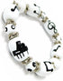 Music Note Bracelet, Teacher Appreciation Recital Gift, Glass Beaded Bracelet, 1 pc...
