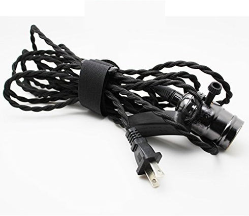 50-PCS Black Hook and Loop Reusable Fastening Cable Tie Down Straps- 0.8" x 8"...