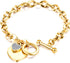 PEAS Fashion Jewelry Bracelet Stainless Steel Heart Link Chain Bracelet...