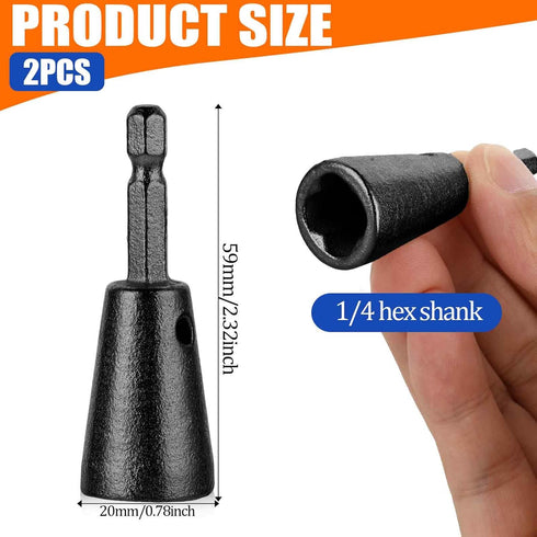 Wire Twister Tool for Drill, 2PCS Upgrades Wire Nut Twister for Drill 6MM Hex Shank Cable Wire Twisting Tool Wire Connector Wire Stripping Twistin...