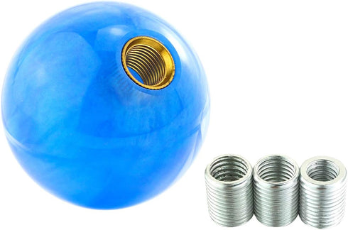 Abfer Round Ball Shift Knob Car Gear Stick Shifter Knobs Shifting Lever Replacement Fit Most Automatic Manual Transmission Vehicles (Blue)...